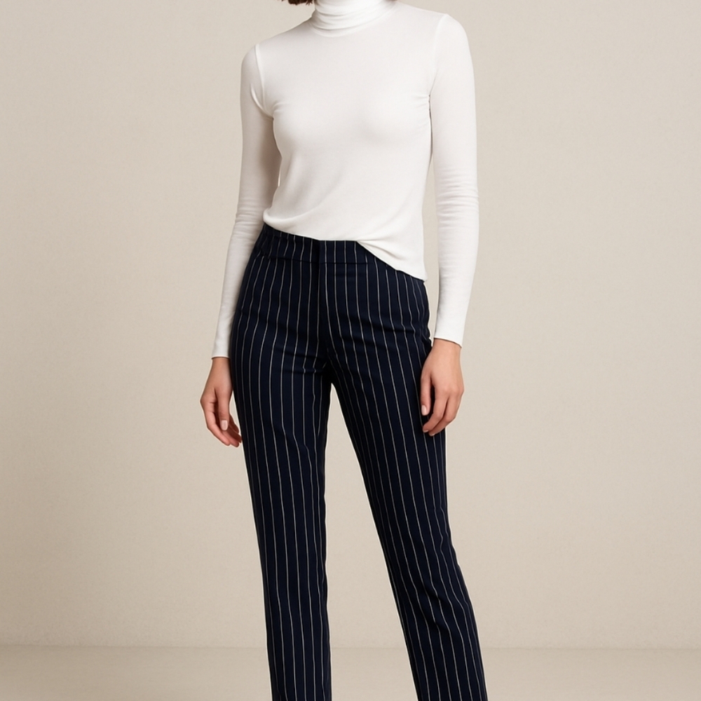 NWT Womens R.SOFIA Black And White Pull-on Pants